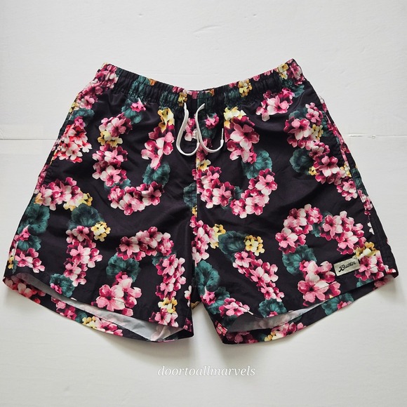 Bather Other - Bather Men's M Tropical Drawstring Pull On Swim Trunks Mesh Lined Shorts
